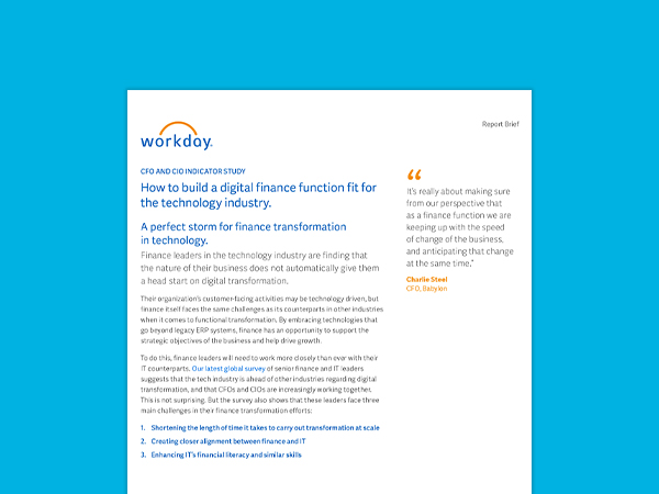 How to Build a Digital Finance Function Fit for the Technology Industry