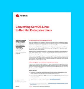 Converting CentOS Linux to Red Hat Enterprise Linux