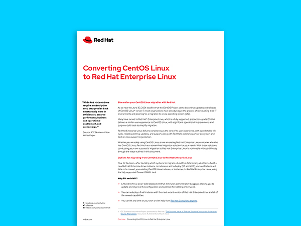 Converting CentOS Linux to Red Hat Enterprise Linux